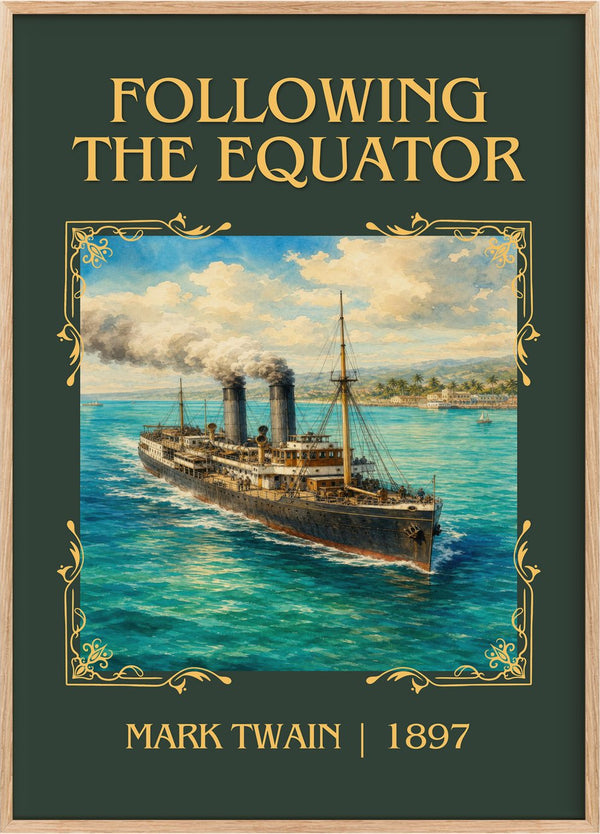 Following The Equator Classic Book Art Print by Mark Twain