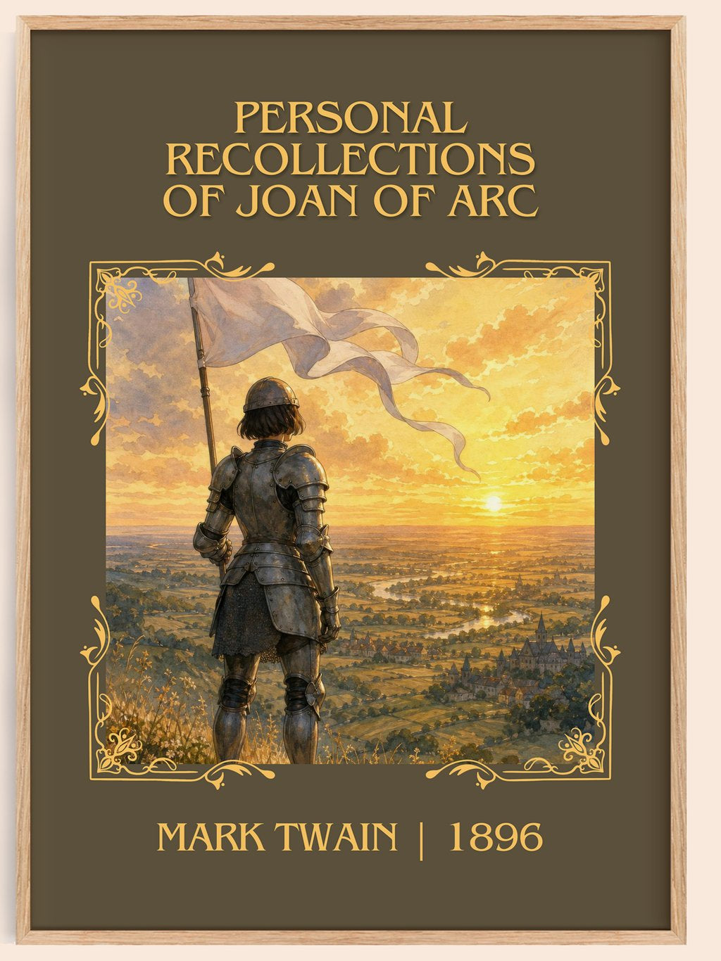 Personal Recollections Of Joan Of Arc Classic Book Art Print by Mark Twain – book poster