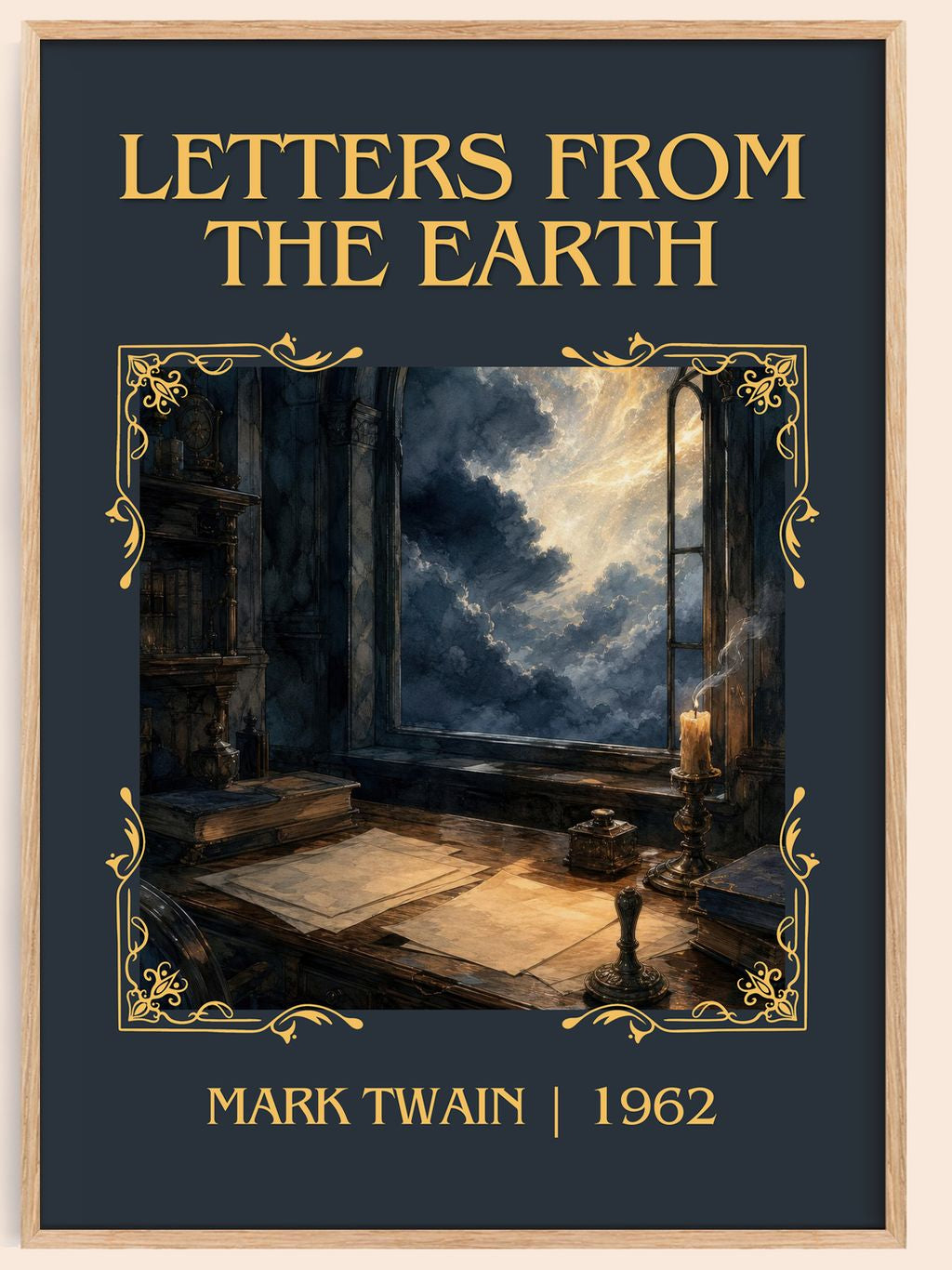 Letters From The Earth Classic Book Art Print by Mark Twain – book poster