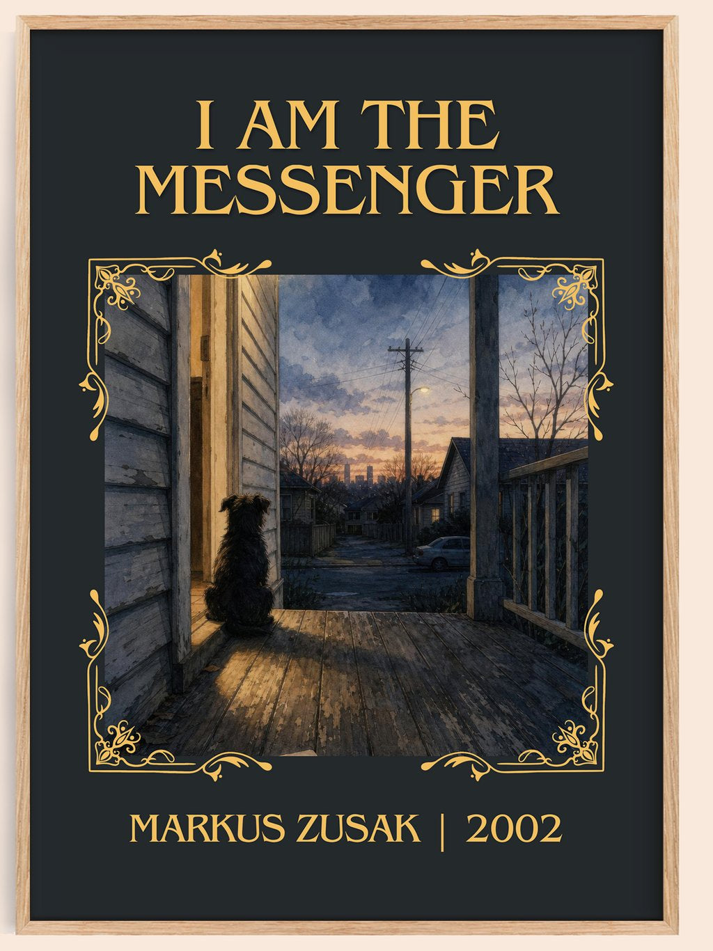 I Am The Messenger Classic Book Art Print by Markus Zusak – book poster