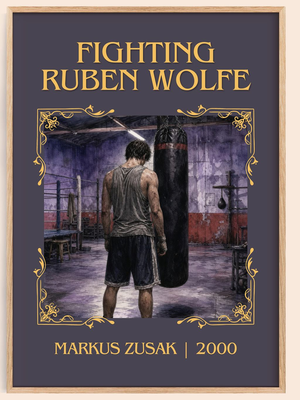 Fighting Ruben Wolfe Classic Book Art Print by Markus Zusak – book poster