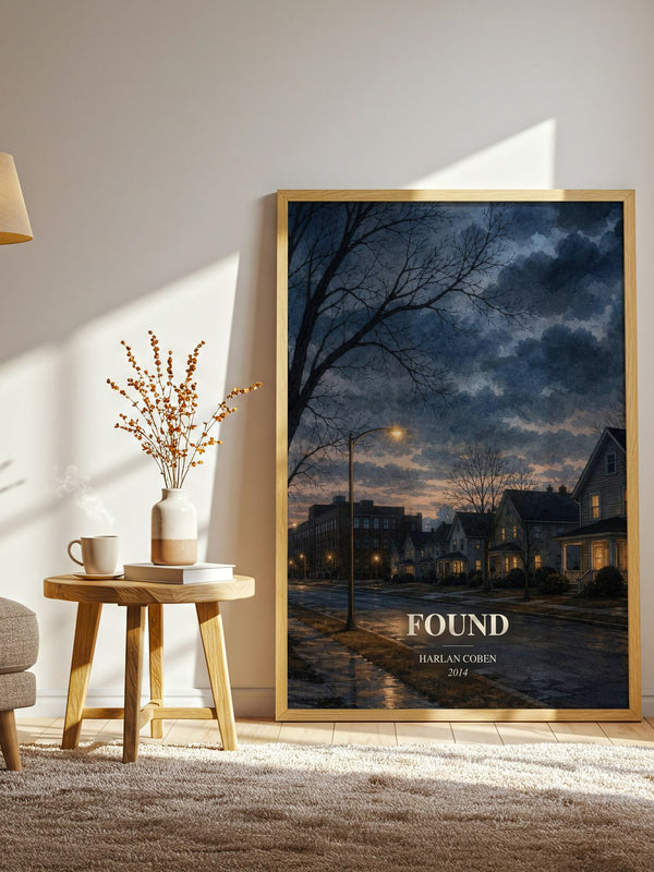 Found watercolour print in frame leaning in hallway – young adult wall art