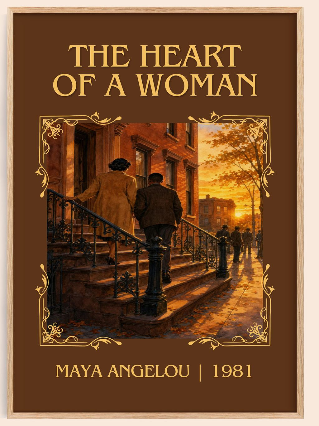 The Heart Of A Woman Classic Book Art Print by Maya Angelou – book poster