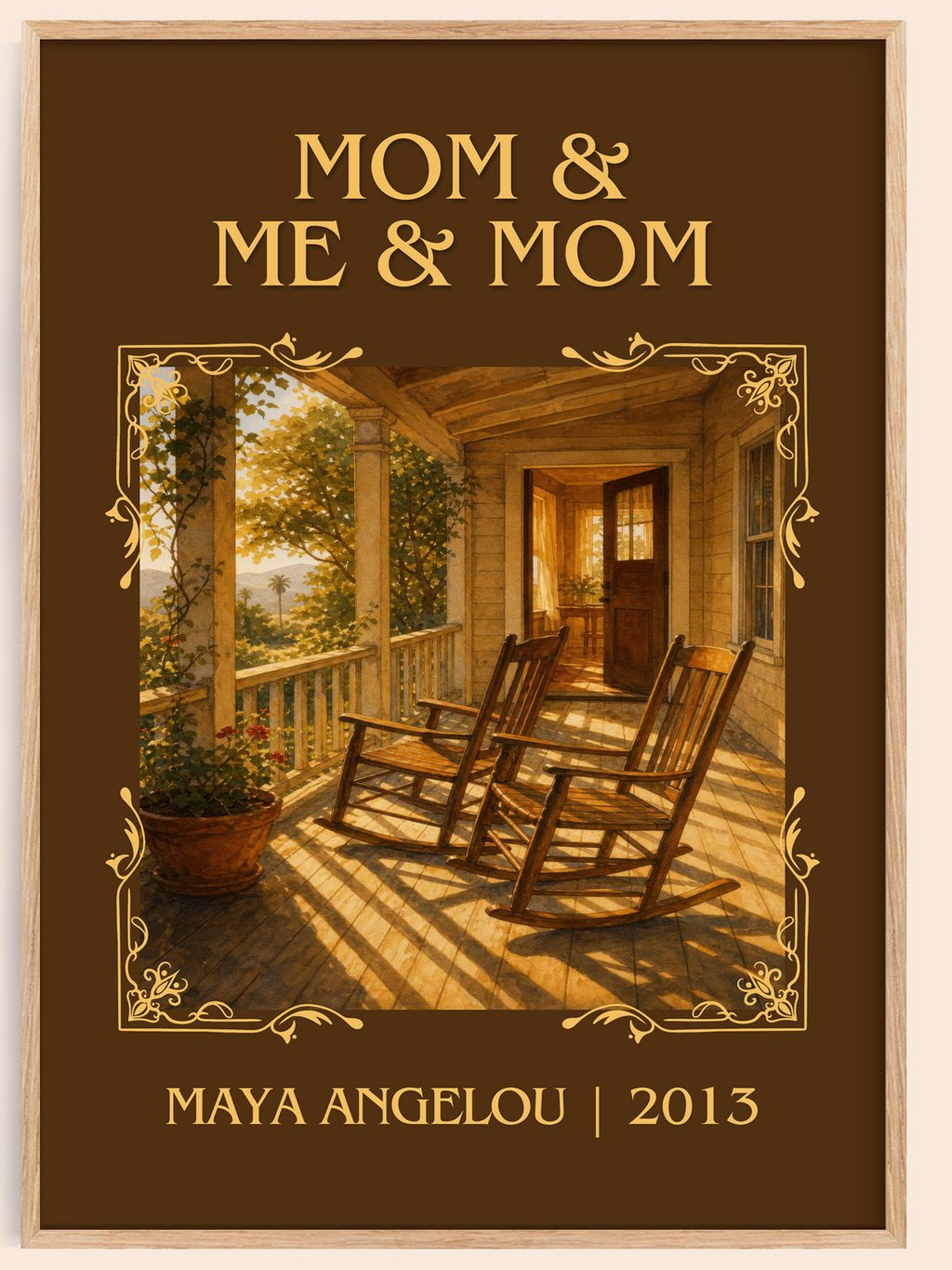 Mom & Me & Mom Classic Book Art Print by Maya Angelou – book poster