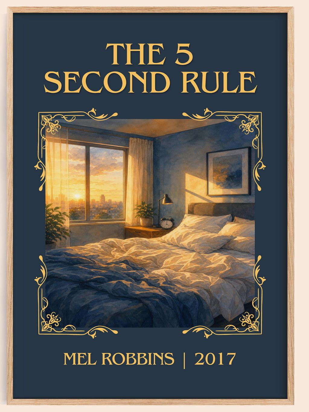 The 5 Second Rule Classic Book Art Print by Mel Robbins – book poster