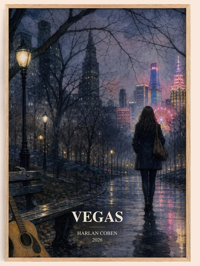 Vegas Book Watercolour Illustration by Harlan Coben