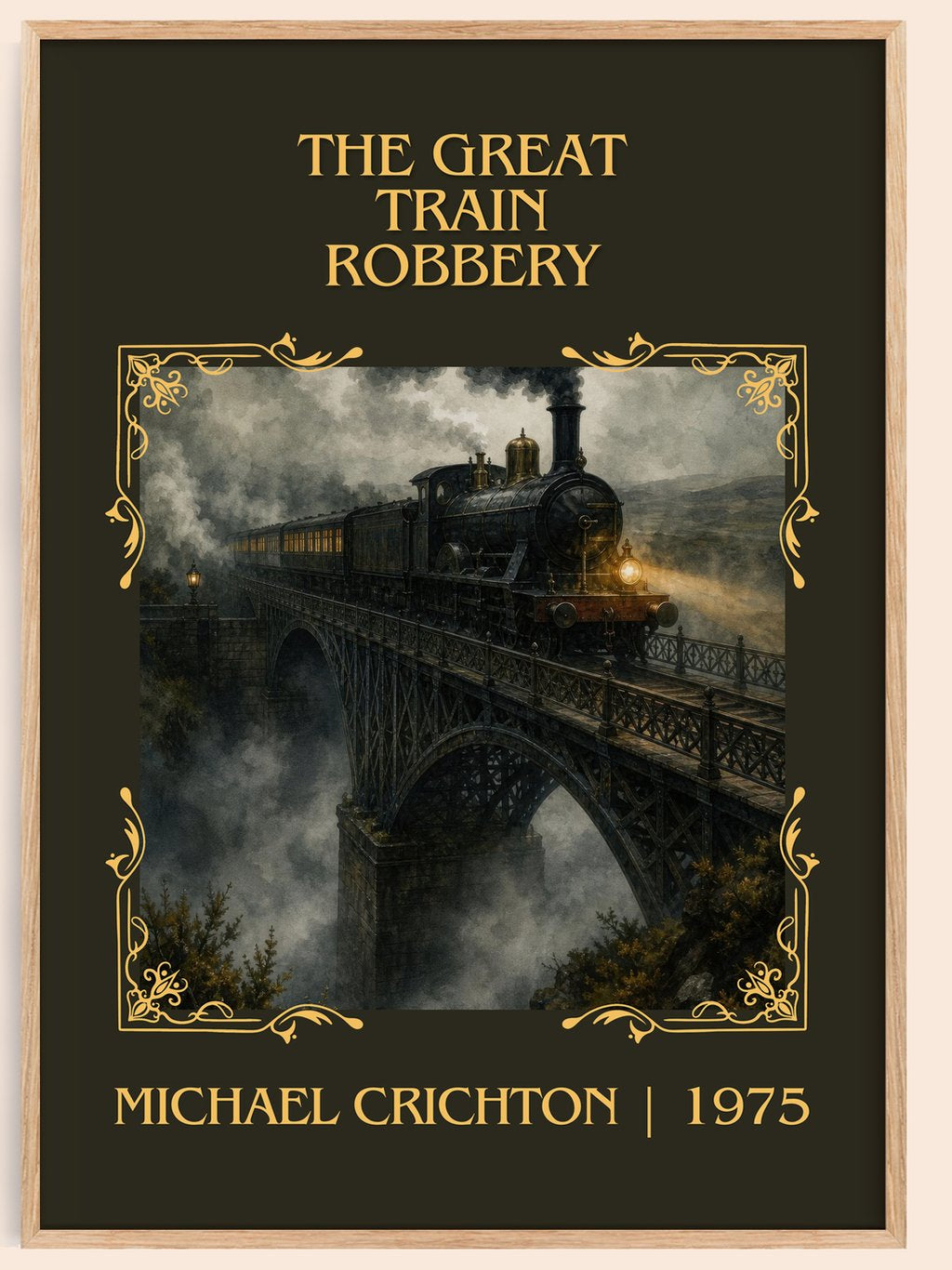 The Great Train Robbery Classic Book Art Print by Michael Crichton – book poster