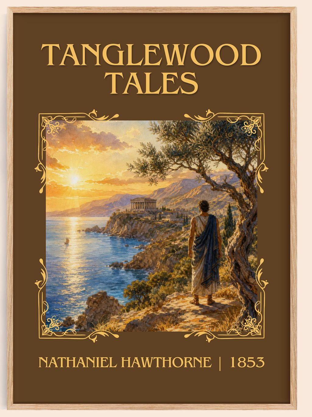 Tanglewood Tales Classic Book Art Print by Nathaniel Hawthorne – book poster