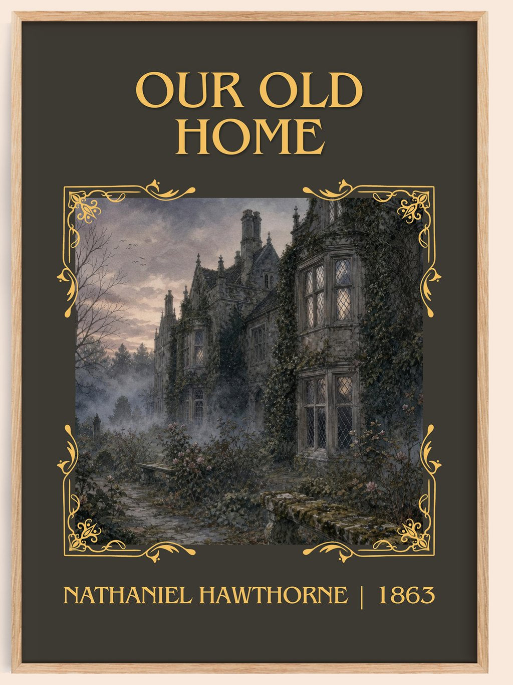 Our Old Home Classic Book Art Print by Nathaniel Hawthorne – book poster