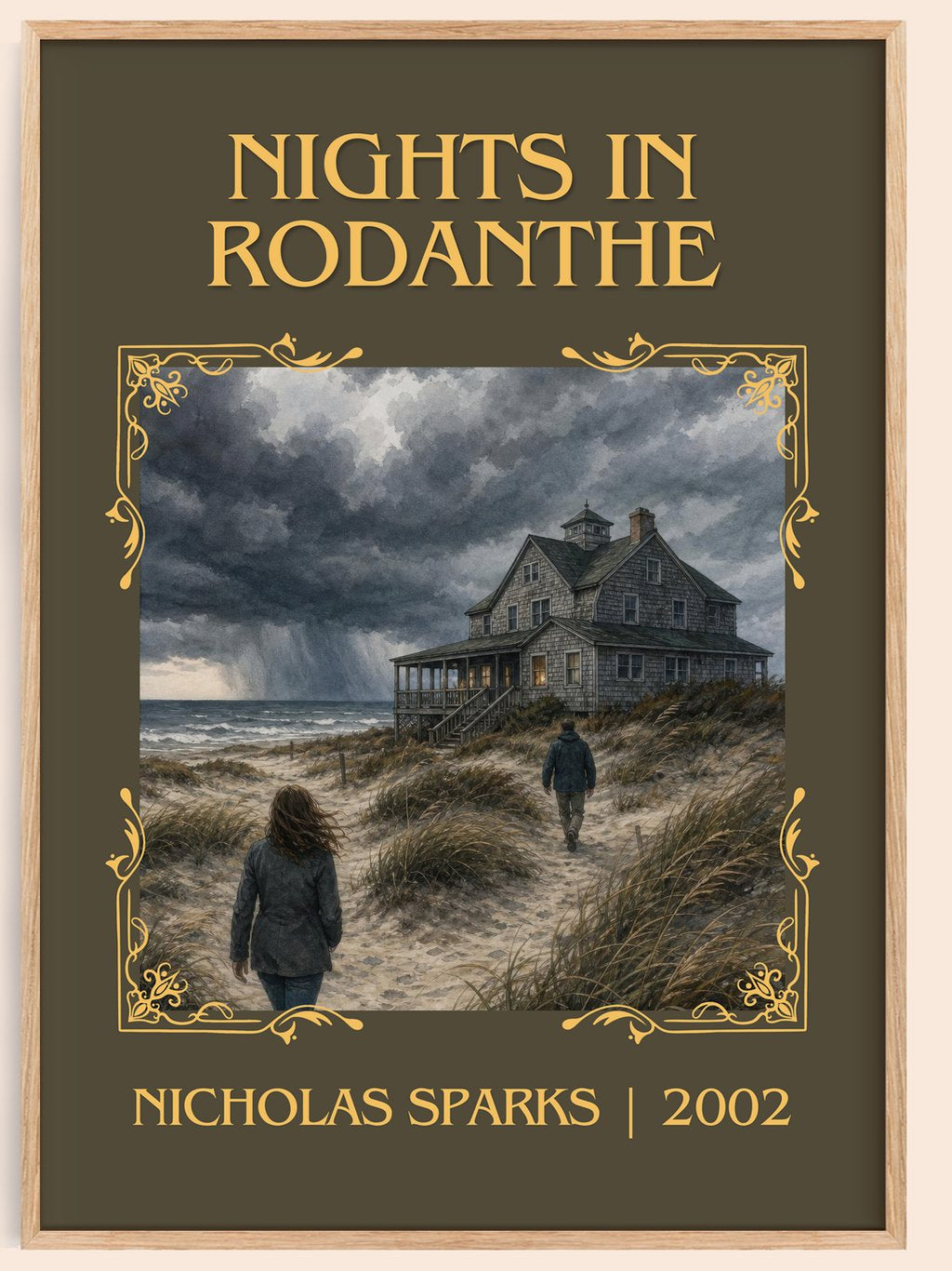 Nights In Rodanthe Classic Book Art Print by Nicholas Sparks – book poster
