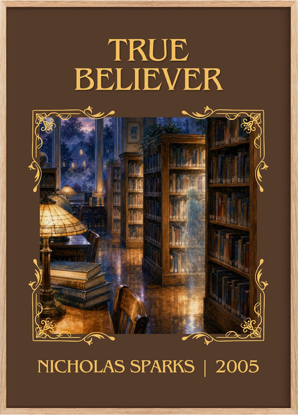 True Believer Classic Book Art Print by Nicholas Sparks