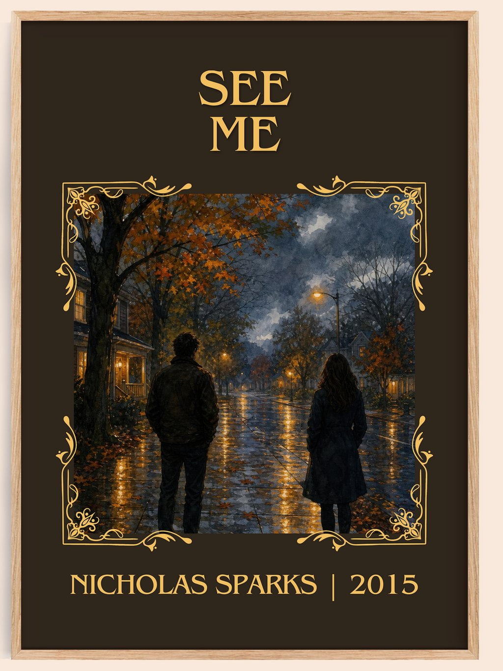 See Me Classic Book Art Print by Nicholas Sparks – book poster