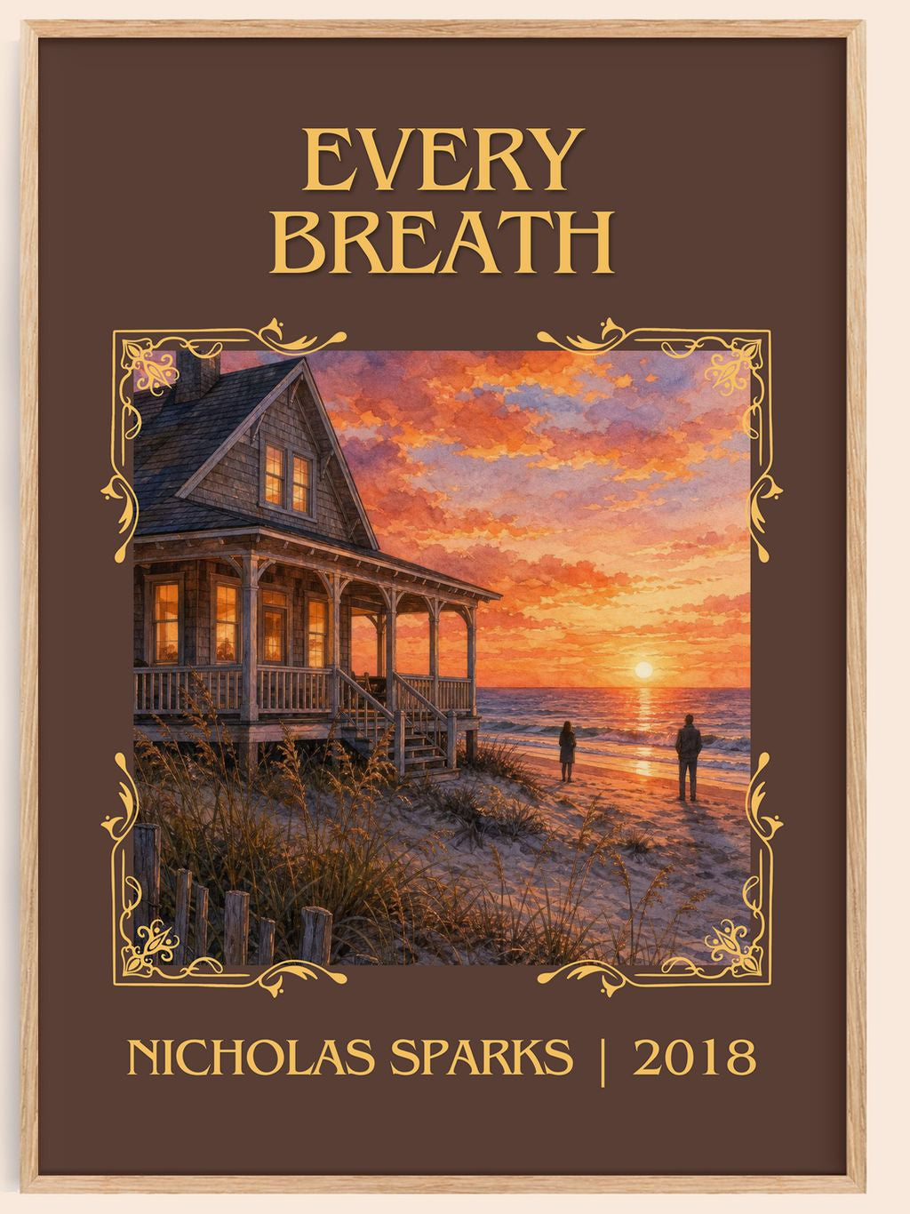 Every Breath Classic Book Art Print by Nicholas Sparks – book poster