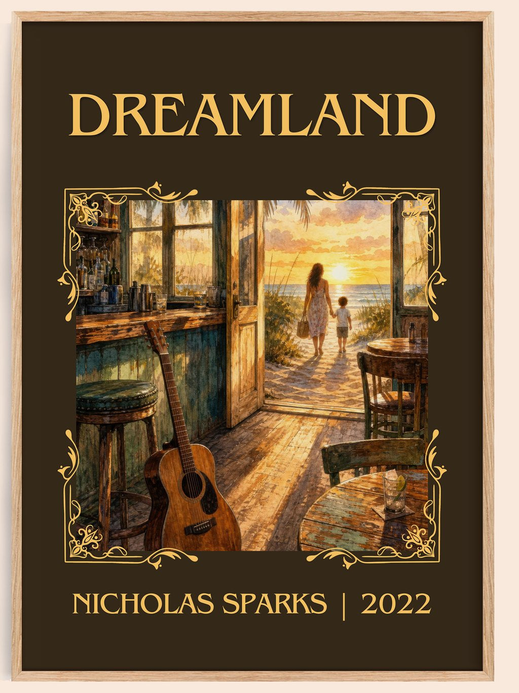 Dreamland Classic Book Art Print by Nicholas Sparks – book poster