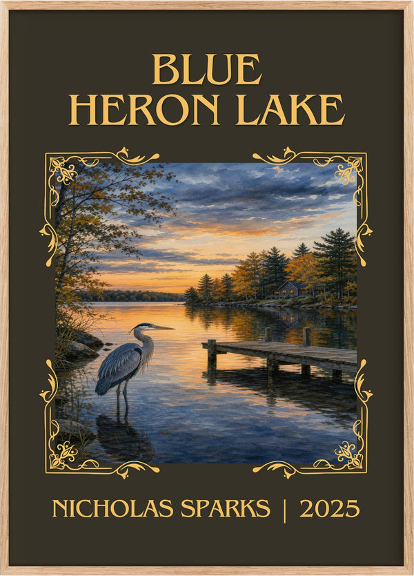 Blue Heron Lake Classic Book Art Print by Nicholas Sparks