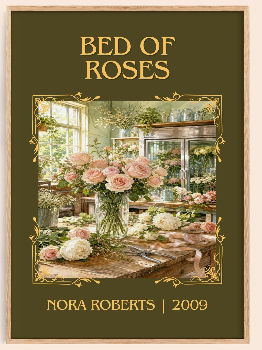 Bed Of Roses Classic Book Art Print by Nora Roberts – book poster