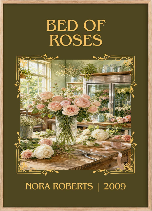 Bed Of Roses Classic Book Art Print by Nora Roberts