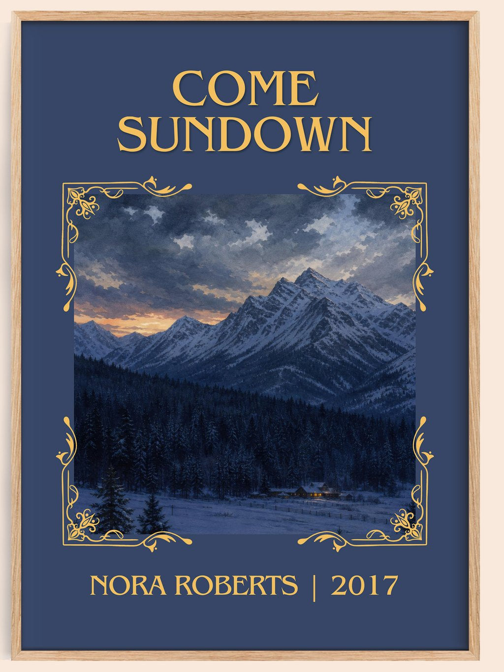 Come Sundown Classic Book Art Print by Nora Roberts – book poster