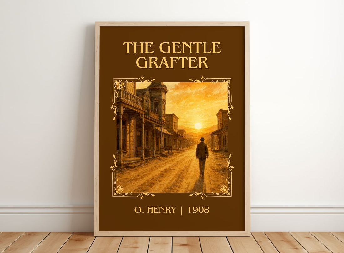 The Gentle Grafter Classic Book Art Print by O. Henry – framed print leaning on a wooden floor