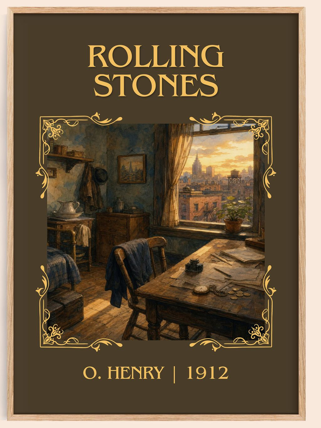Rolling Stones Classic Book Art Print by O. Henry – book poster