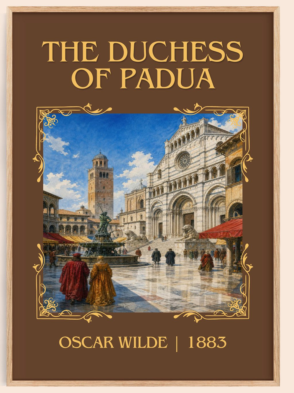 The Duchess Of Padua Classic Book Art Print by Oscar Wilde – book poster