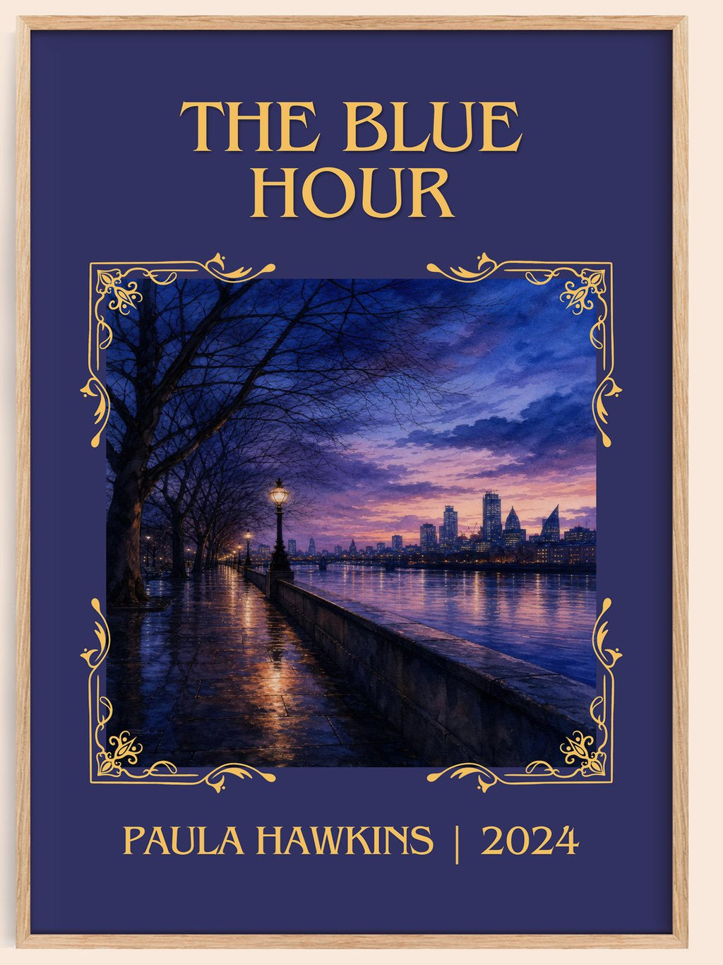 The Blue Hour Classic Book Art Print by Paula Hawkins – book poster