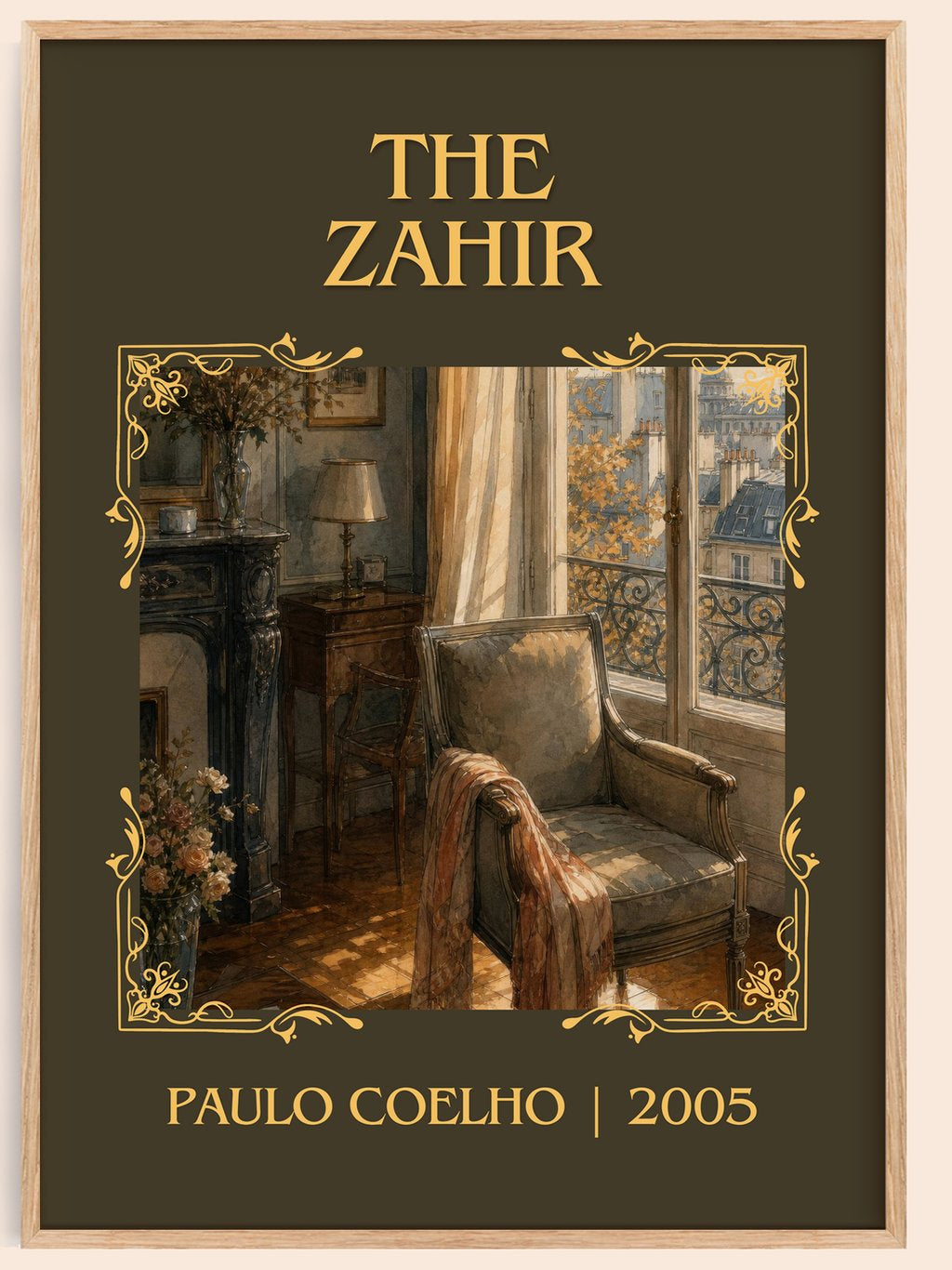 The Zahir Classic Book Art Print by Paulo Coelho – book poster