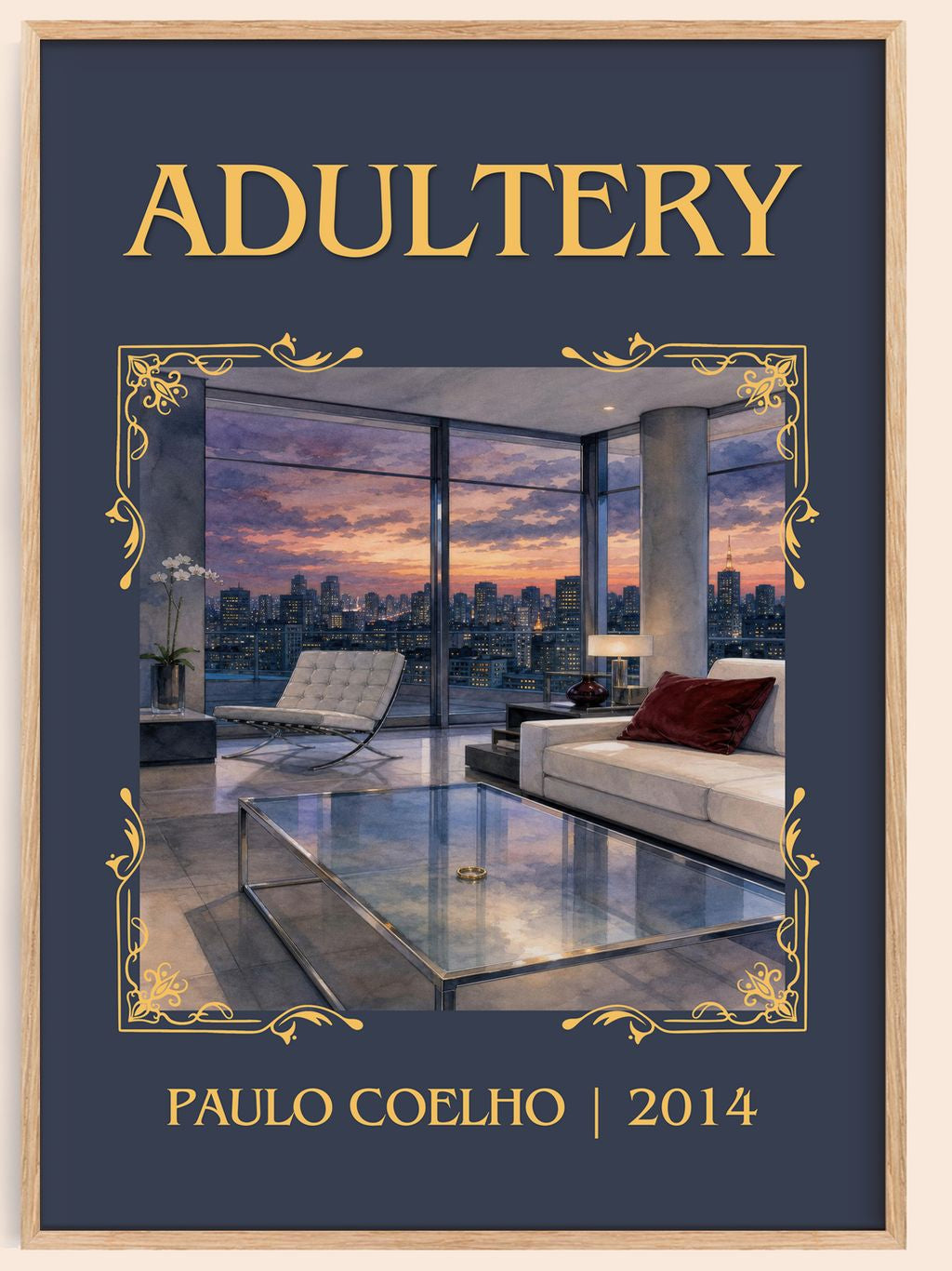 Adultery Classic Book Art Print by Paulo Coelho – book poster