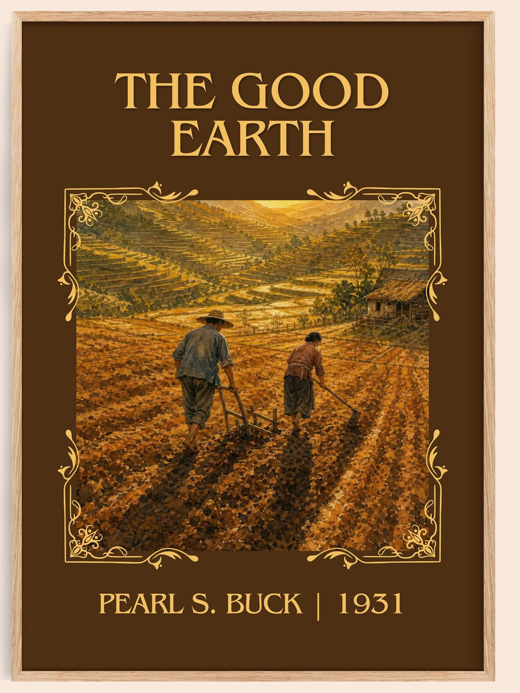 The Good Earth Classic Book Art Print by Pearl S. Buck – book poster