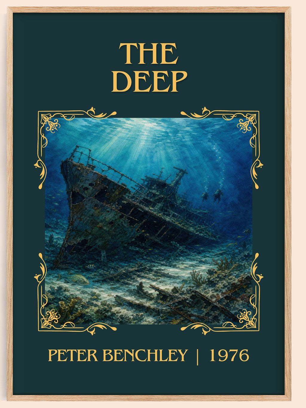 The Deep Classic Book Art Print by Peter Benchley – book poster