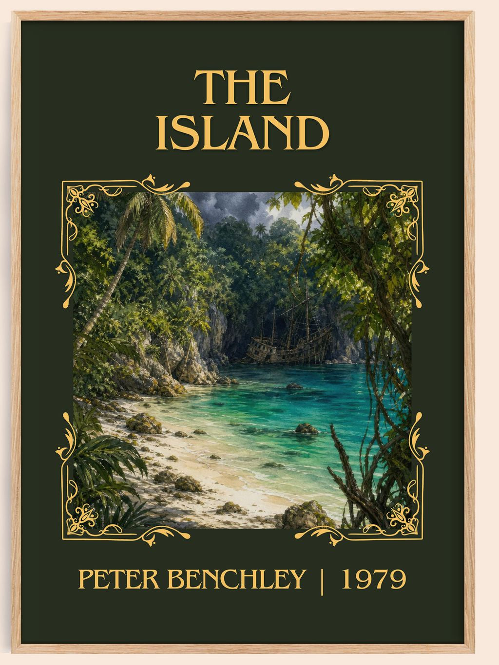 The Island Classic Book Art Print by Peter Benchley – book poster