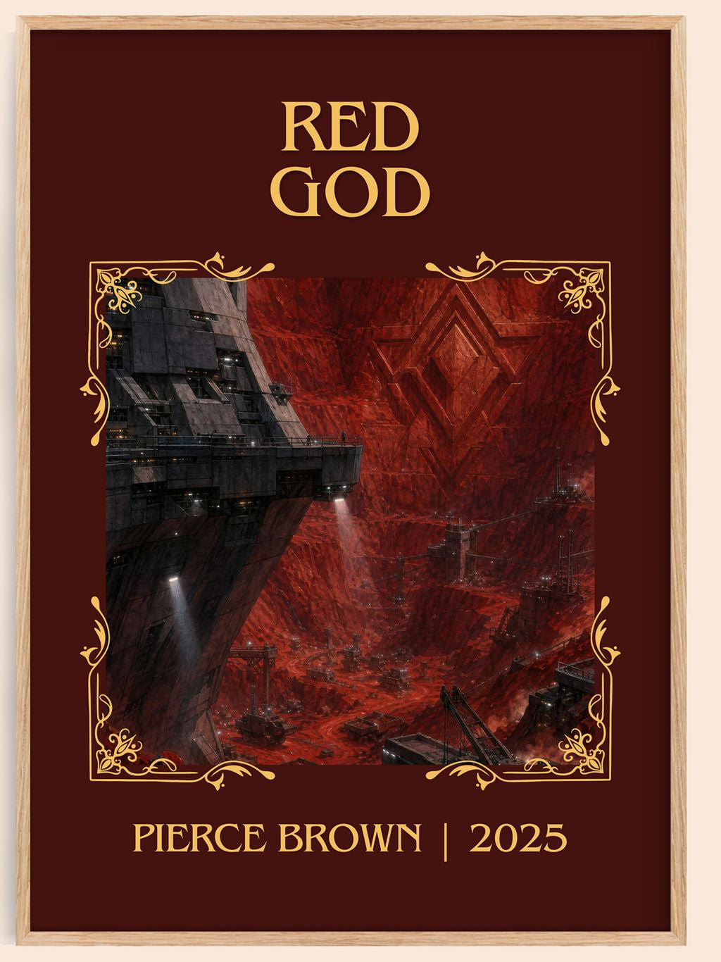 Red God Classic Book Art Print by Pierce Brown – book poster