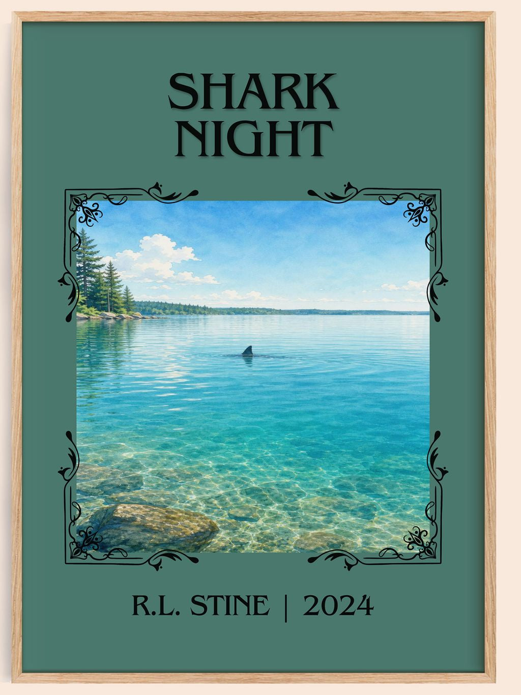 Shark Night Classic Book Art Print by R.L. Stine – book poster