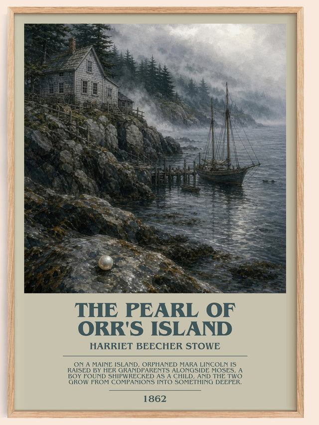 The Pearl Of Orr'S Island Bookish Wall Art by Harriet Beecher Stowe