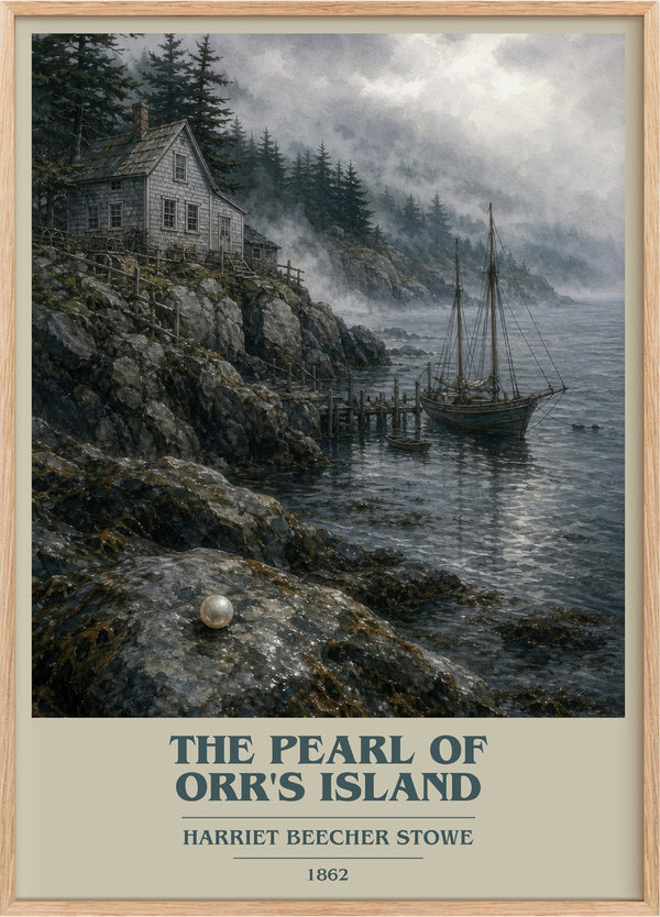 The Pearl Of Orr's Island Book Cover Poster by Harriet Beecher Stowe