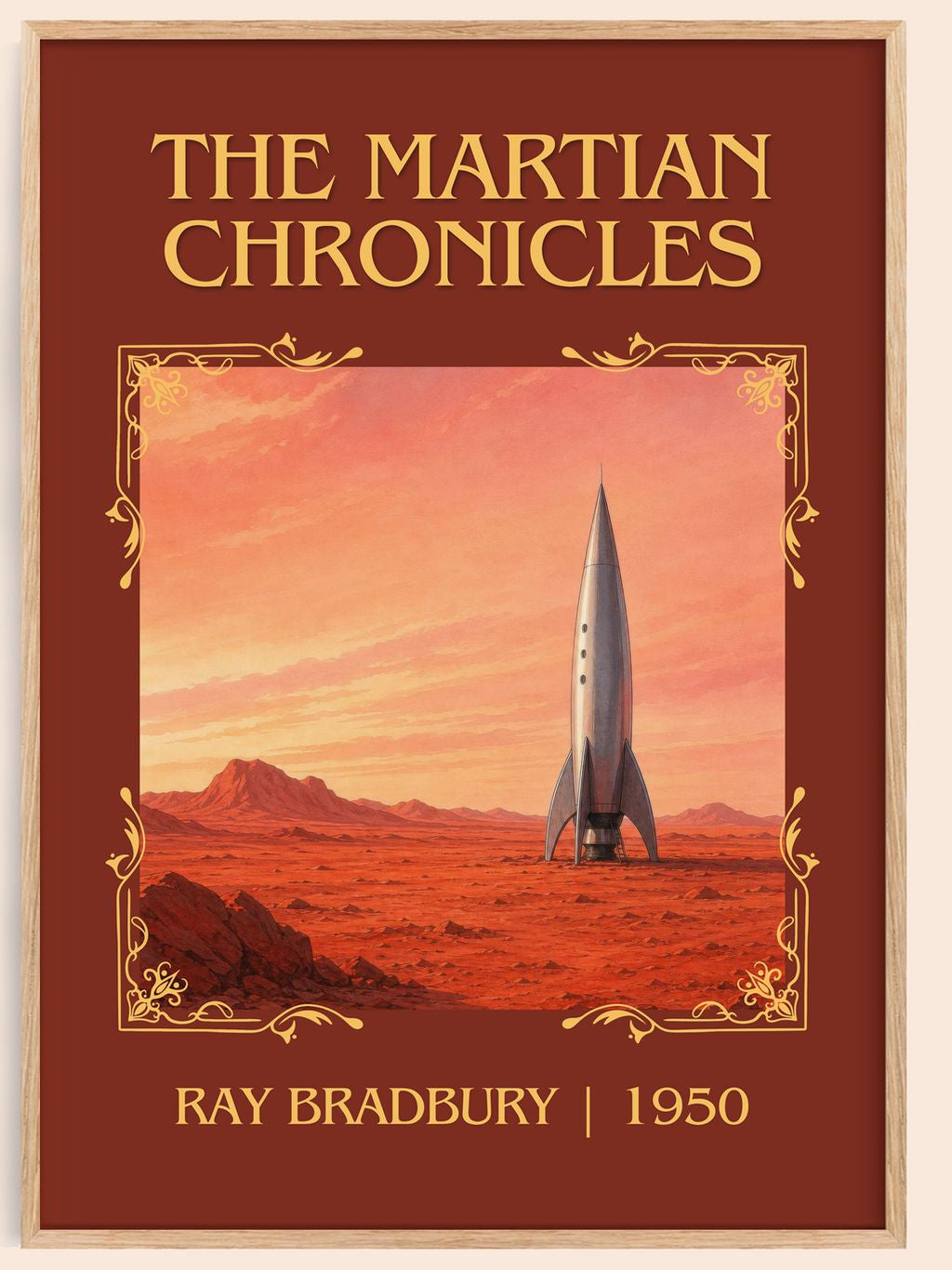 The Martian Chronicles Classic Book Art Print by Ray Bradbury – book poster