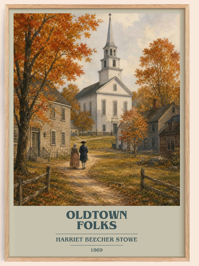 Oldtown Folks Book Cover Poster by Harriet Beecher Stowe
