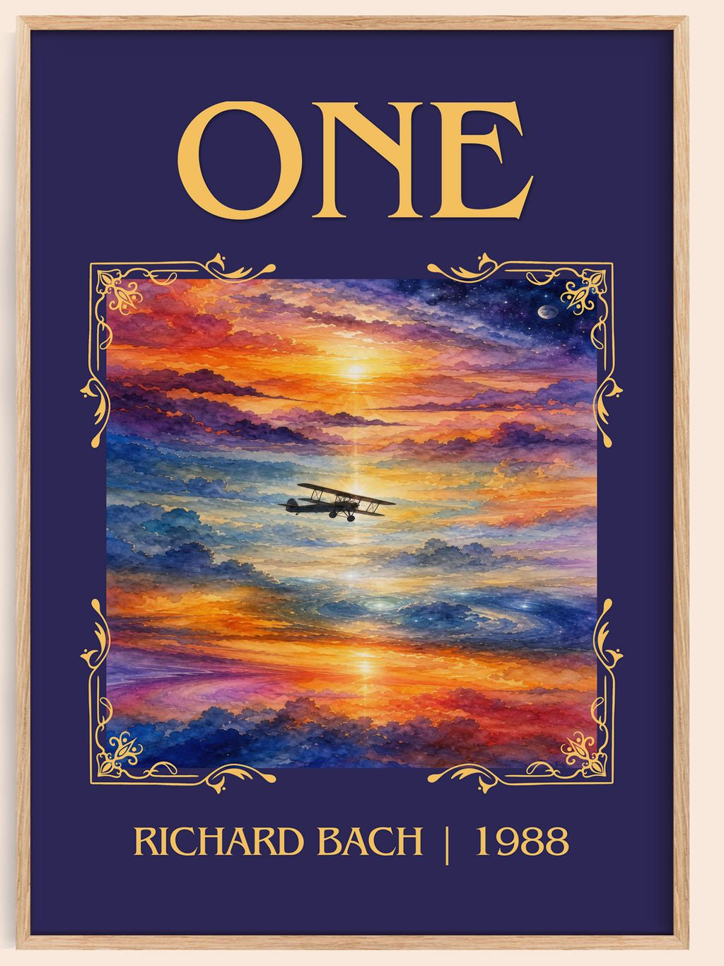 One Classic Book Art Print by Richard Bach – book poster