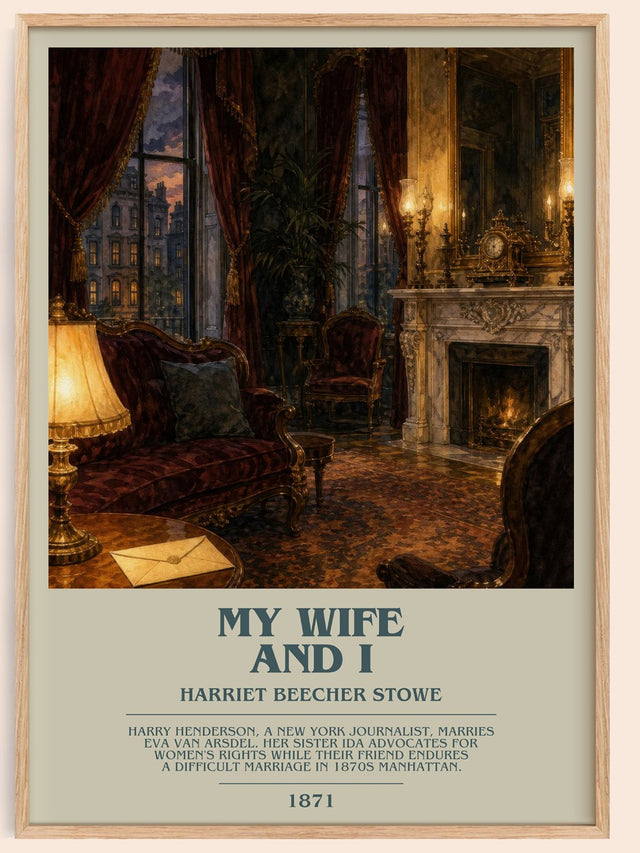 My Wife And I Bookish Wall Art by Harriet Beecher Stowe