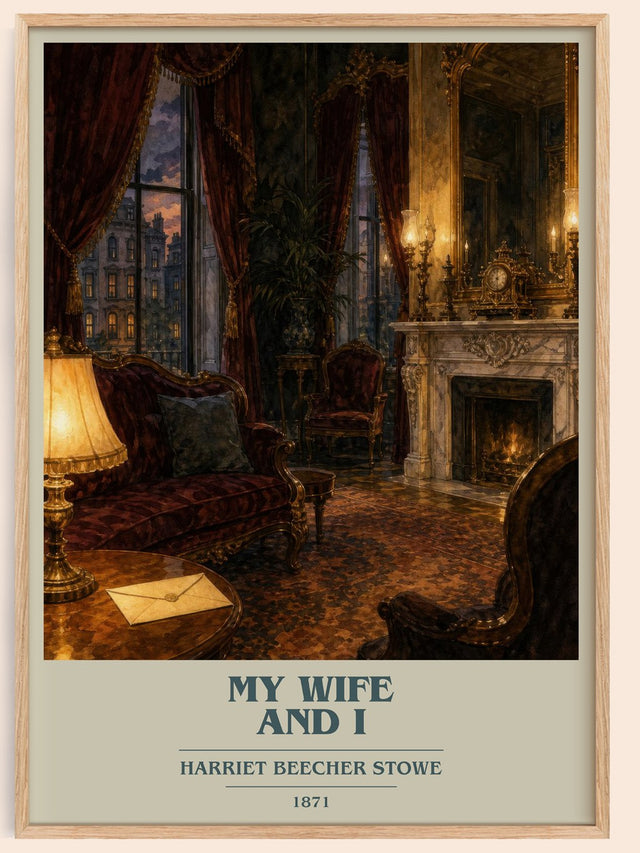 My Wife And I Book Cover Poster by Harriet Beecher Stowe