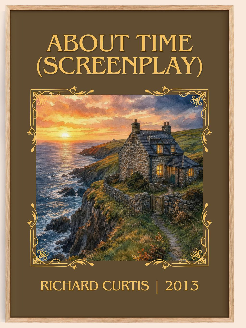 About Time (Screenplay) Classic Book Art Print by Richard Curtis – book poster
