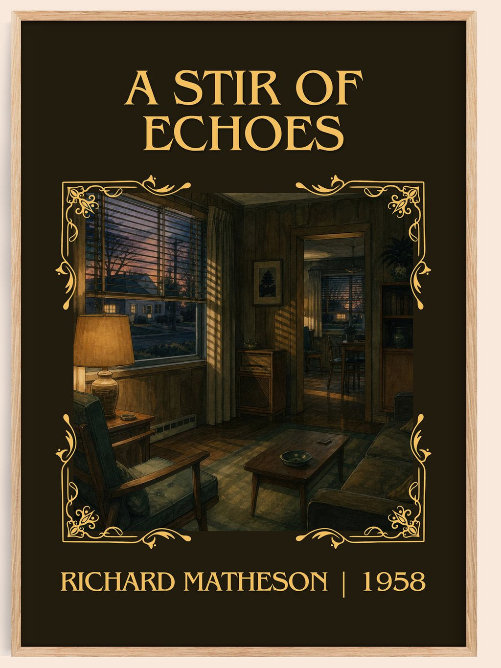 A Stir Of Echoes Classic Book Art Print by Richard Matheson – book poster