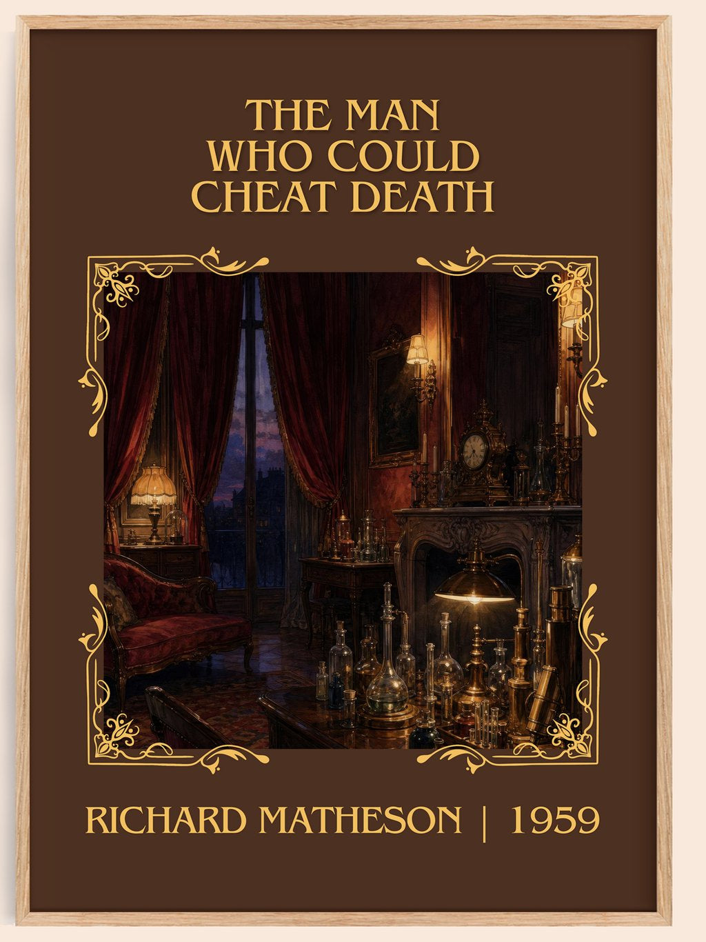 Man Who Could Cheat Death Classic Book Art Print by Richard Matheson – book poster