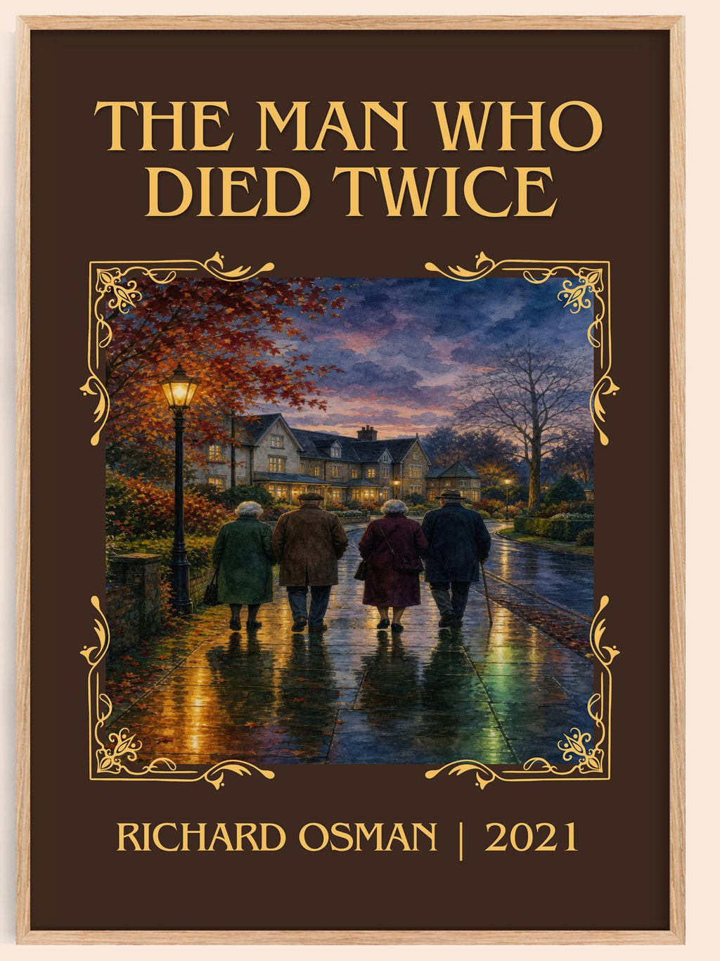 The Man Who Died Twice Classic Book Art Print by Richard Osman – book poster