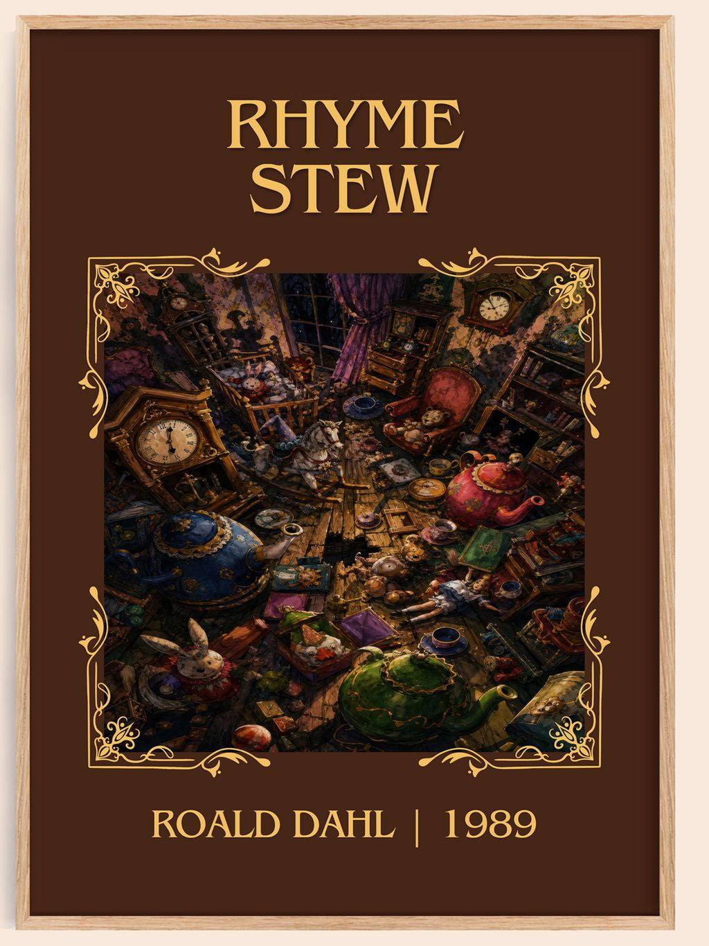 Rhyme Stew Classic Book Art Print by Roald Dahl – book poster