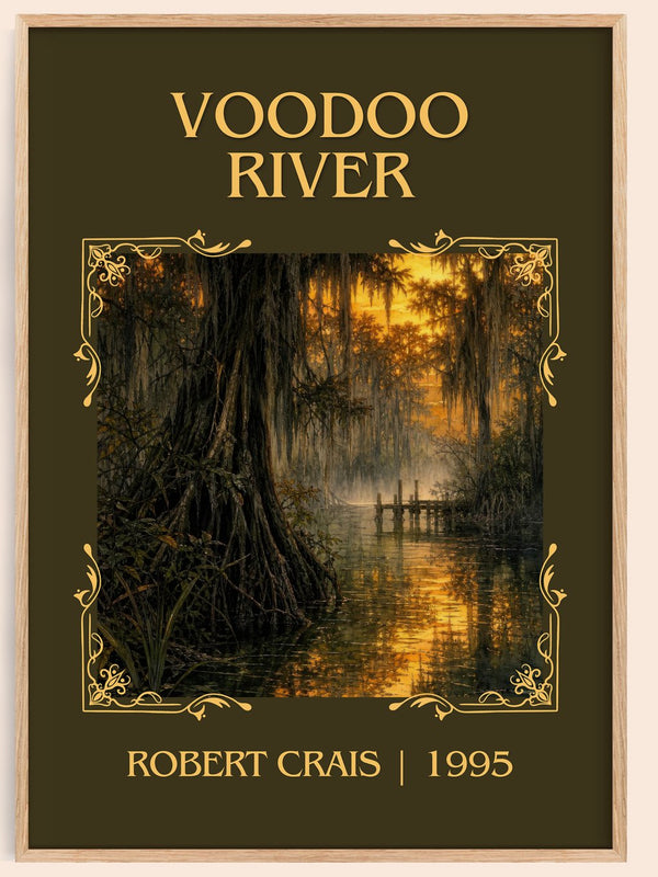 Voodoo River Classic Book Art Print by Robert Crais – book poster