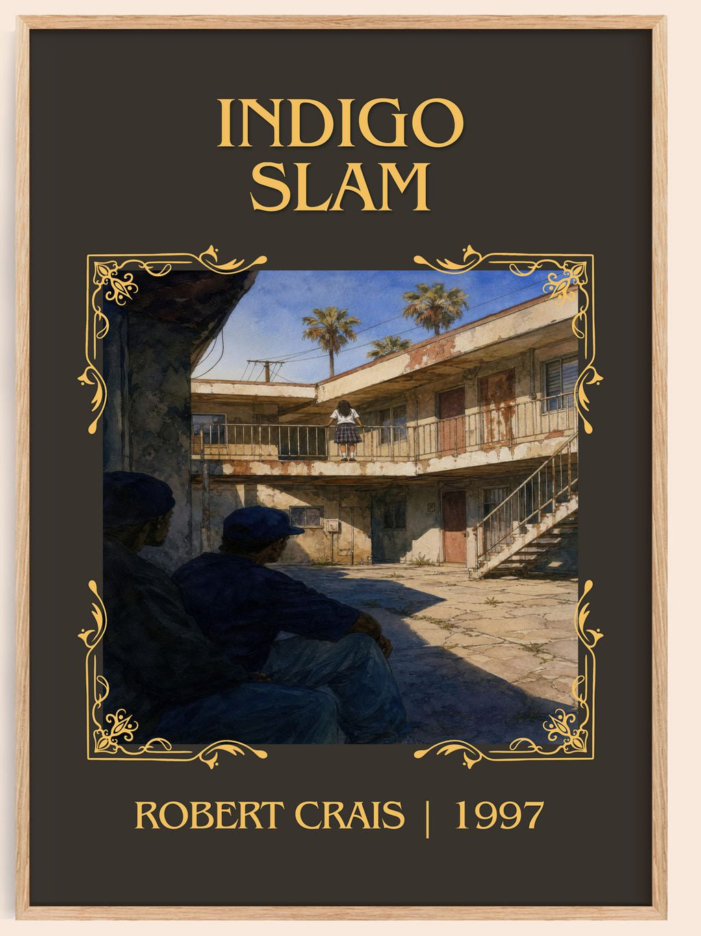 Indigo Slam Classic Book Art Print by Robert Crais – book poster