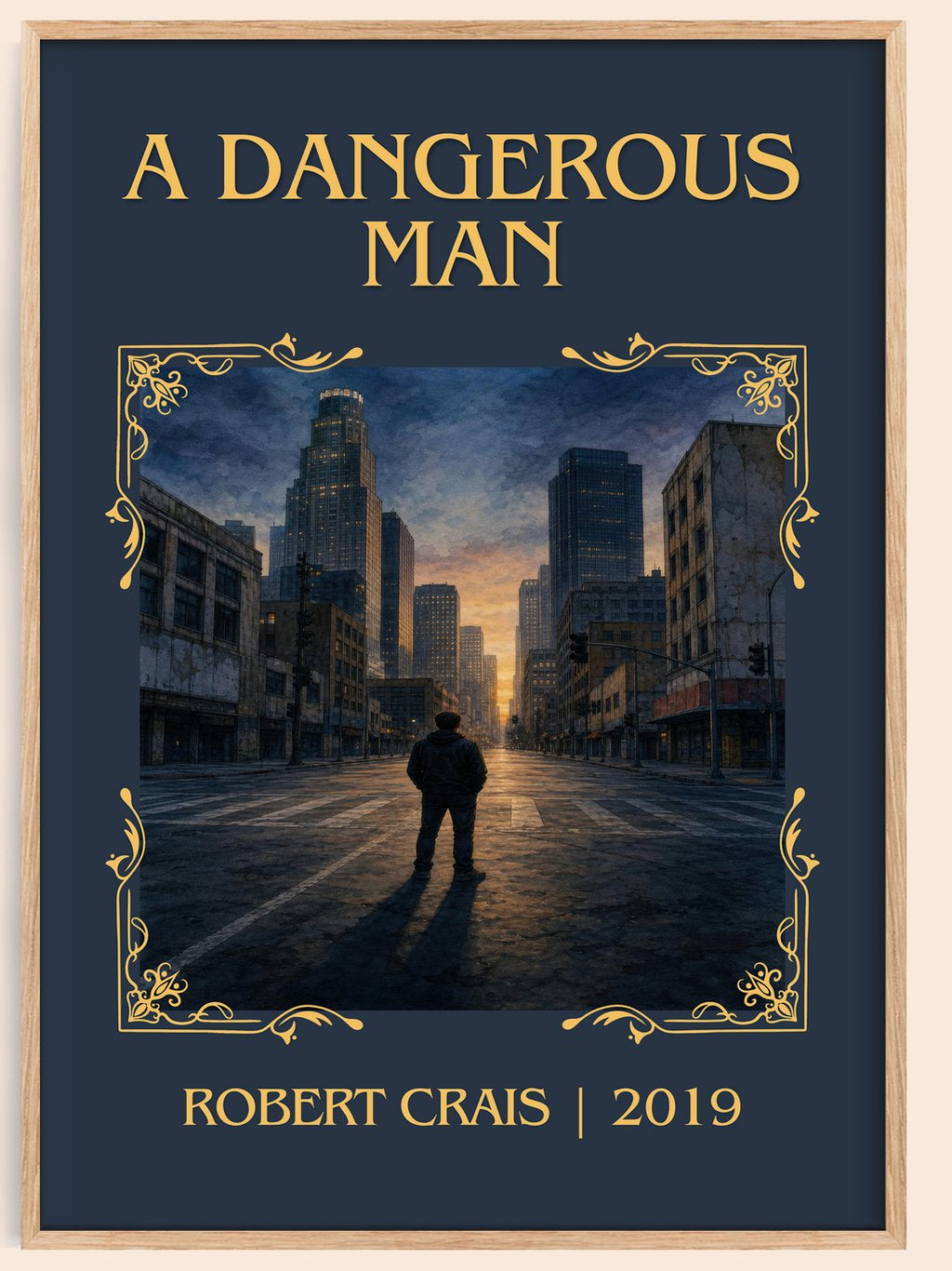 A Dangerous Man Classic Book Art Print by Robert Crais – book poster