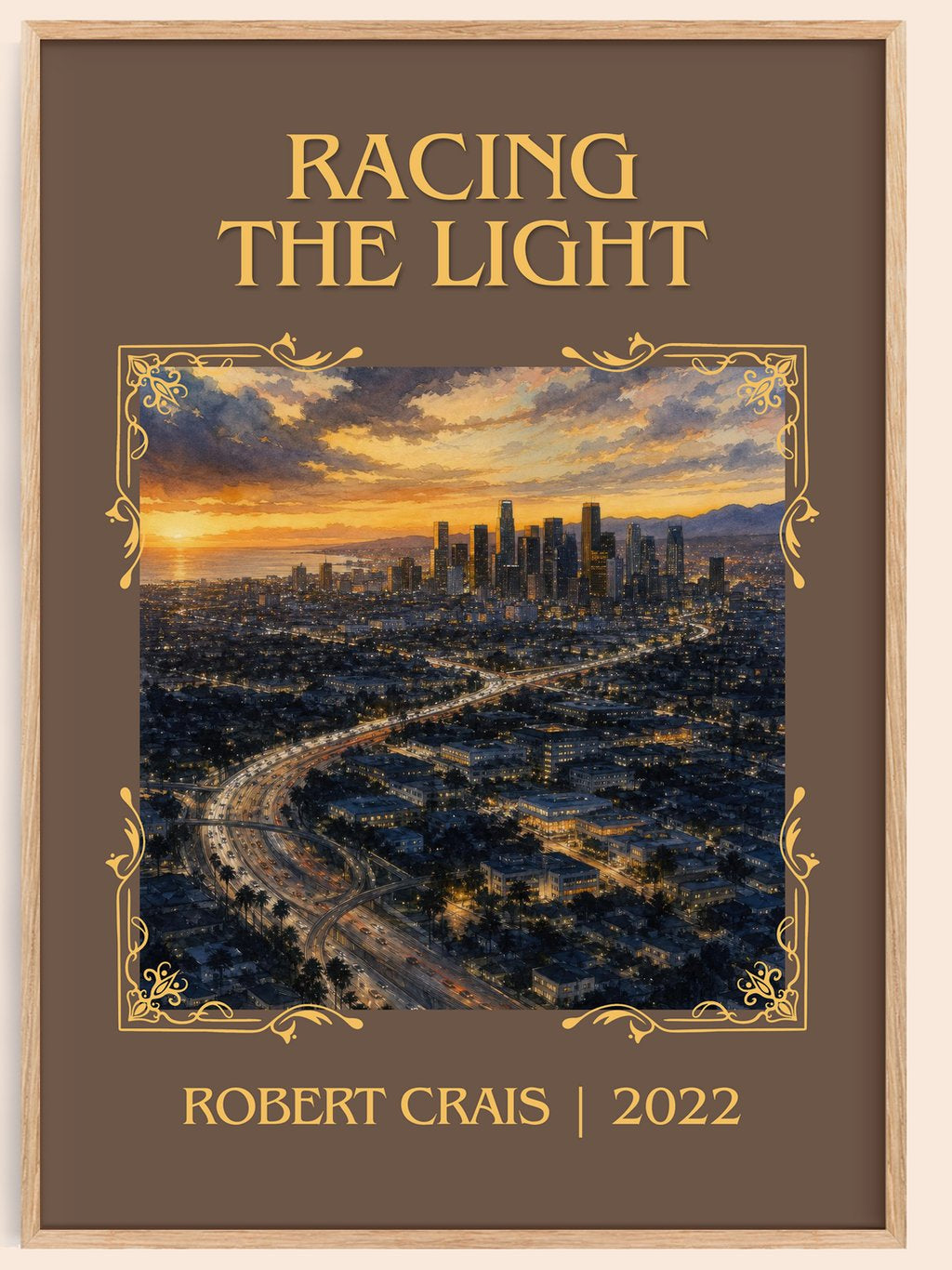 Racing The Light Classic Book Art Print by Robert Crais – book poster