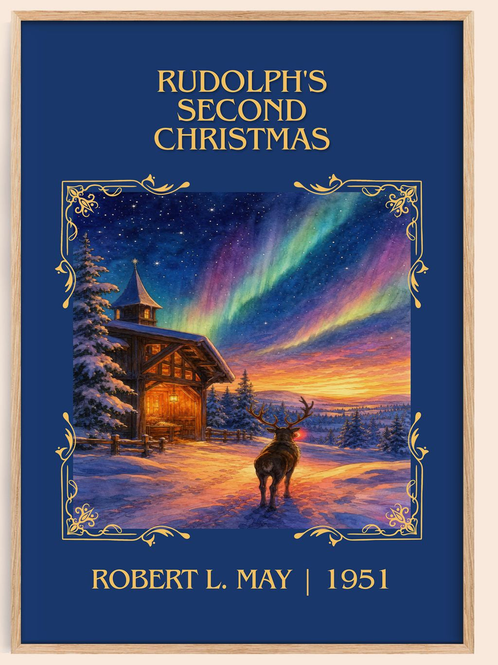 Rudolph's Second Christmas Classic Book Art Print by Robert L. May – book poster